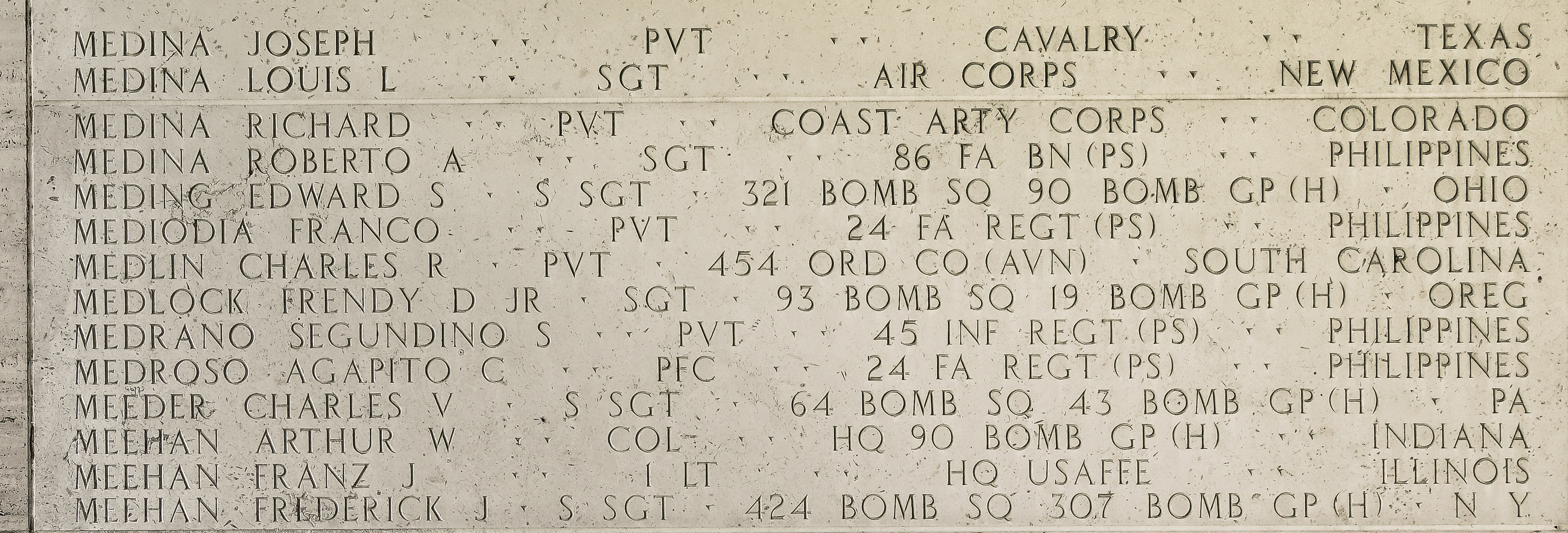 Charles R. Medlin, Private